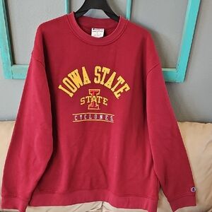 Champion Red Iowa State Cyclones Crewneck Sweater